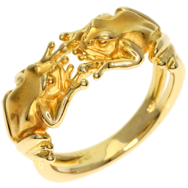 カレライカレラ☆k18(750)カエルリング☆12号附属品有 Carrera y Carrera カレライカレラ カエルモチーフ リング・指輪 K18