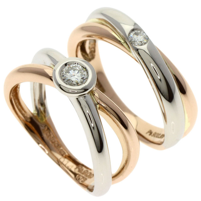 新品　k18wg ダイヤモンドピアス＆リングセット k18wg ダイヤモンドピアス＆リング2点セット