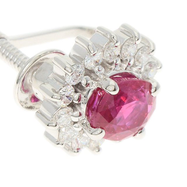 TASAKI タサキ ルビー ダイヤモンド 片方のみ イヤリング プラチナ  