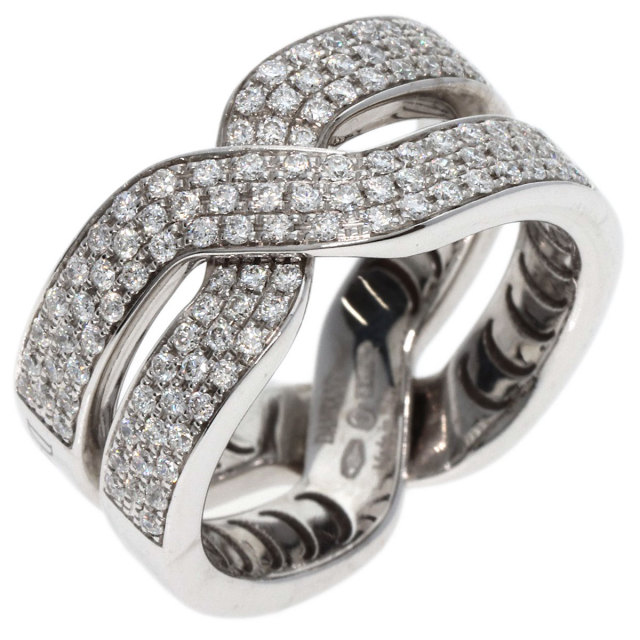 ダミアーニ バーチ ダイヤモンド リング #14 750 (K18WG) かぶろ  