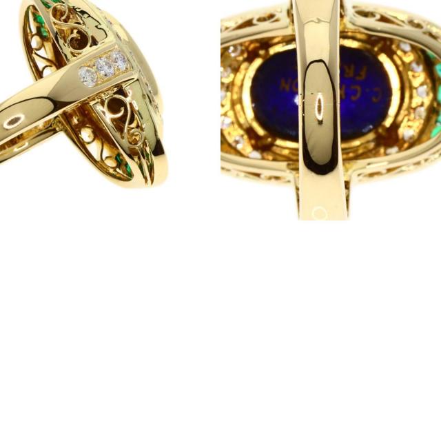 梶光夫 エマーユ ダイヤ ルビー ネックレス 55cm K18 YG Pt イエロー  