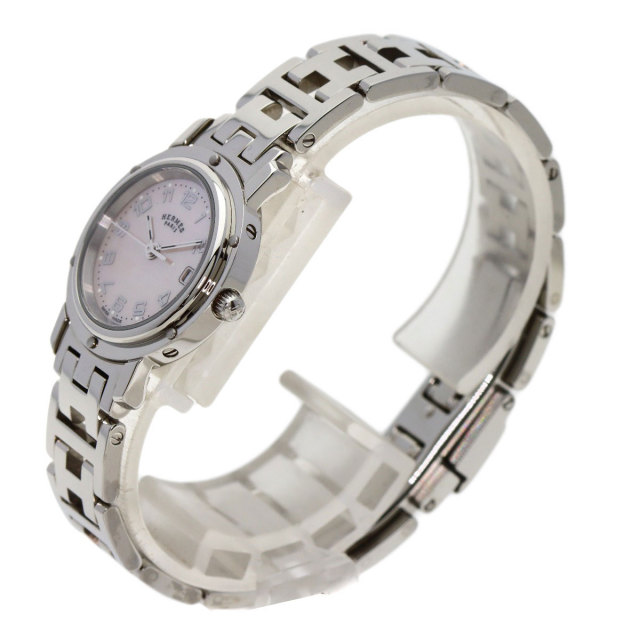 HERMES エルメス CL4.210 クリッパー ナクレ 新バックル 腕時計  