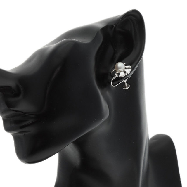 MIKIMOTO ミキモト パール 真珠 イヤリング シルバー レディース