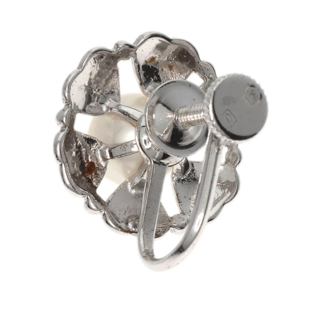 MIKIMOTO ミキモト パール 真珠 イヤリング シルバー レディース
