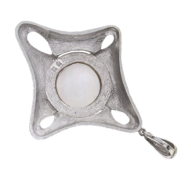 TASAKI　タサキ　ペントップ　チャーム　シルバー　マベパール約13.3mm TASAKI タサキ ペントップ チャーム シルバー マベパール約13.3