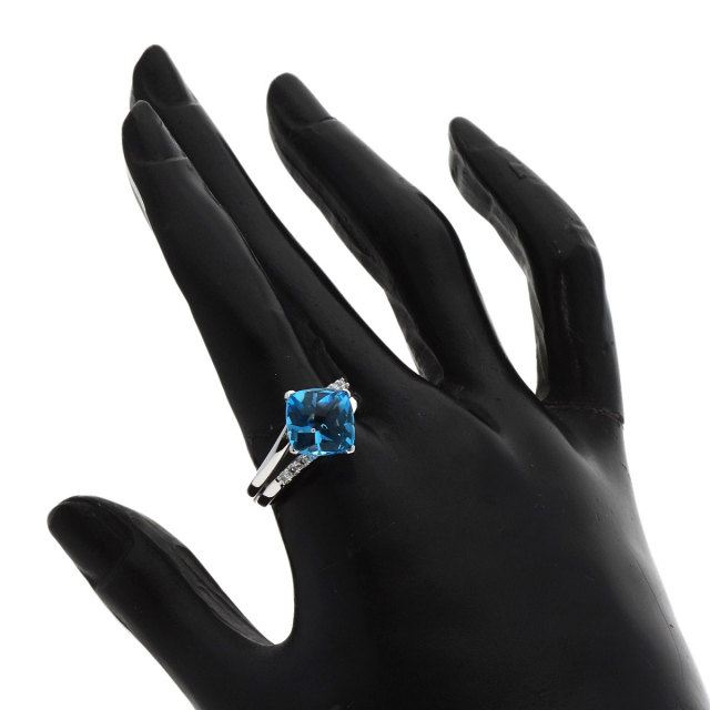 TASAKI タサキ ブルートパーズ ダイヤモンド リング・指輪 K18