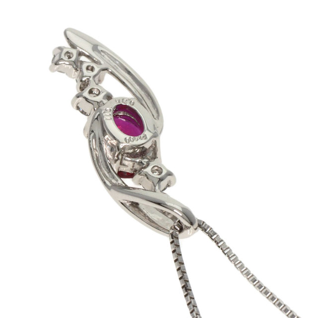 0.35ct ルビー ダイヤモンド ネックレス プラチナPT900/PT850 2.7g 