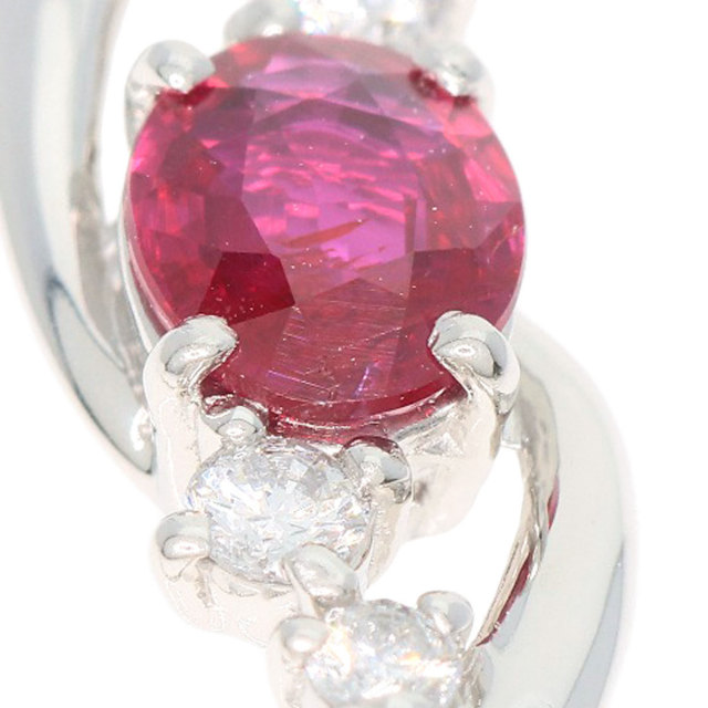0.35ct ルビー ダイヤモンド ネックレス プラチナPT900/PT850 2.7g 