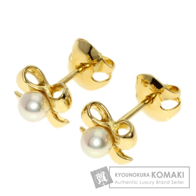 MIKIMOTO ミキモト ベビーパール 真珠 ピアス K18イエローゴールド  