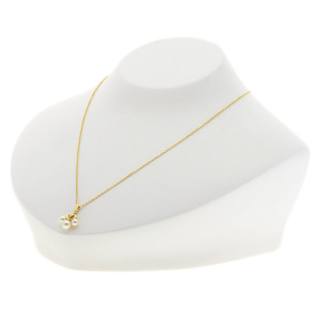 MIKIMOTO ミキモト パール 真珠 ダイヤモンド ネックレス K18イエロー 