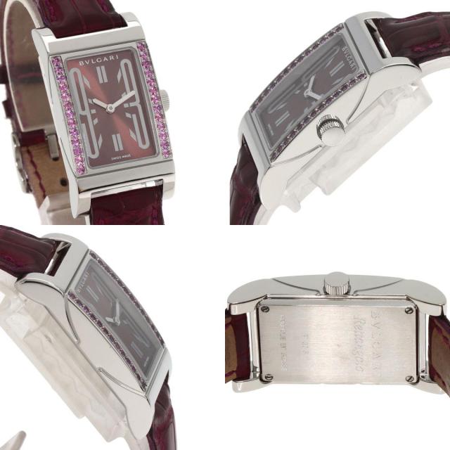 BVLGARI ブルガリ RT39S レッタンゴロ ロードライトガーネット 腕時計  