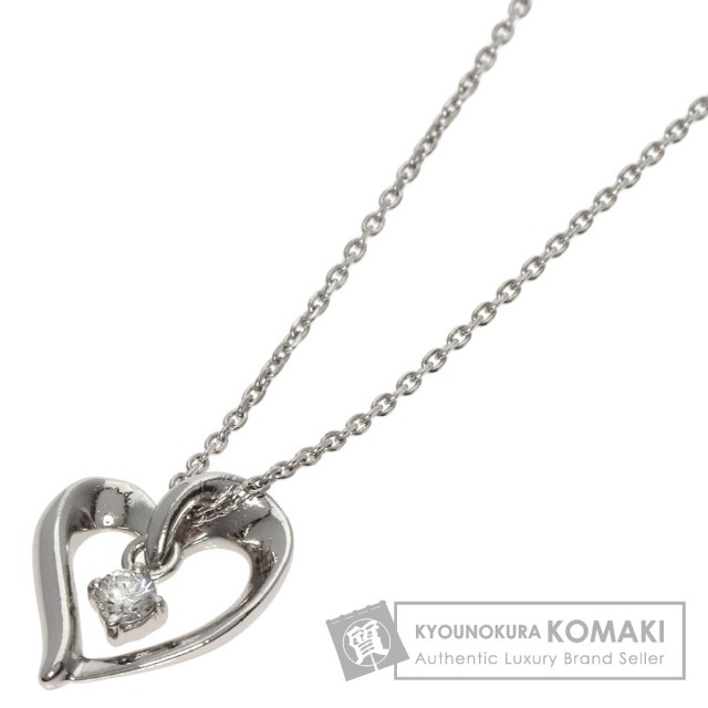 4℃ ヨンドシー ハート ダイヤモンド ネックレス プラチナPT850 レディース 