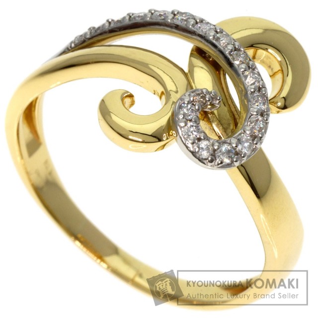 0.18ct ダイヤモンド リング・指輪 K18イエローゴールド/PT900 4.3g 