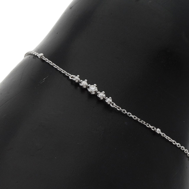 4℃ ヨンドシー 5P ダイヤモンド ブレスレット K18ホワイトゴールド  