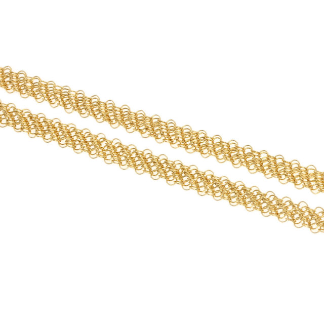 TIFFANY&Co. ティファニー メッシュ ネックレス K18イエロー