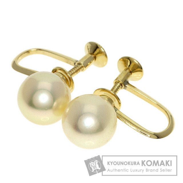 MIKIMOTO ミキモト アコヤパール 真珠 イヤリング K14イエローゴールド 
