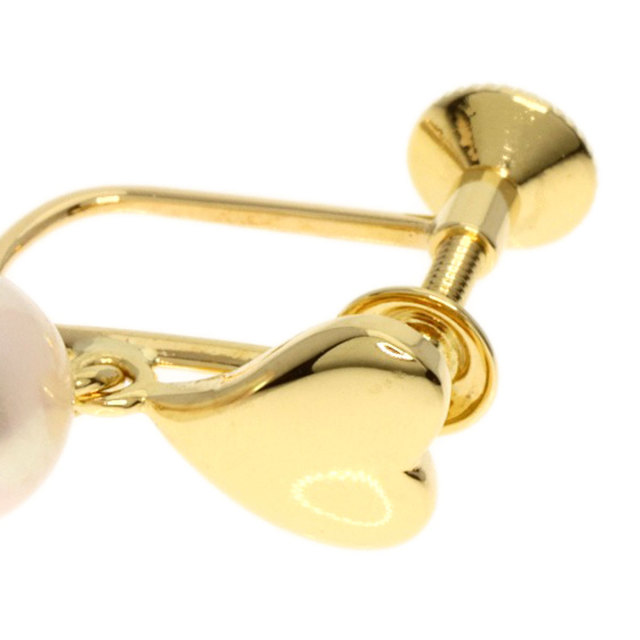 MIKIMOTO ミキモト アコヤパール 真珠 ハート イヤリング K18イエロー 