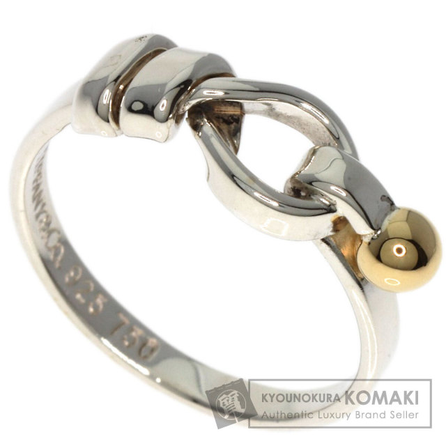 TIFFANY&Co. ティファニー フック&アイ リング・指輪 シルバー/K18YG