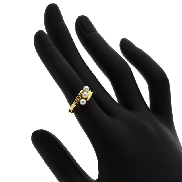 MIKIMOTO ミキモト ベビーパール リング・指輪 K18イエローゴールド 