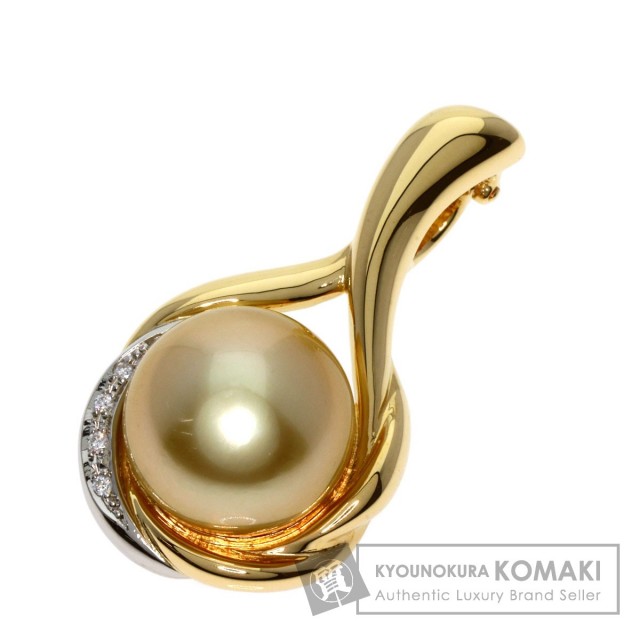 TASAKI タサキ ゴールデンパール 真珠 ダイヤモンド ペンダントトップ  