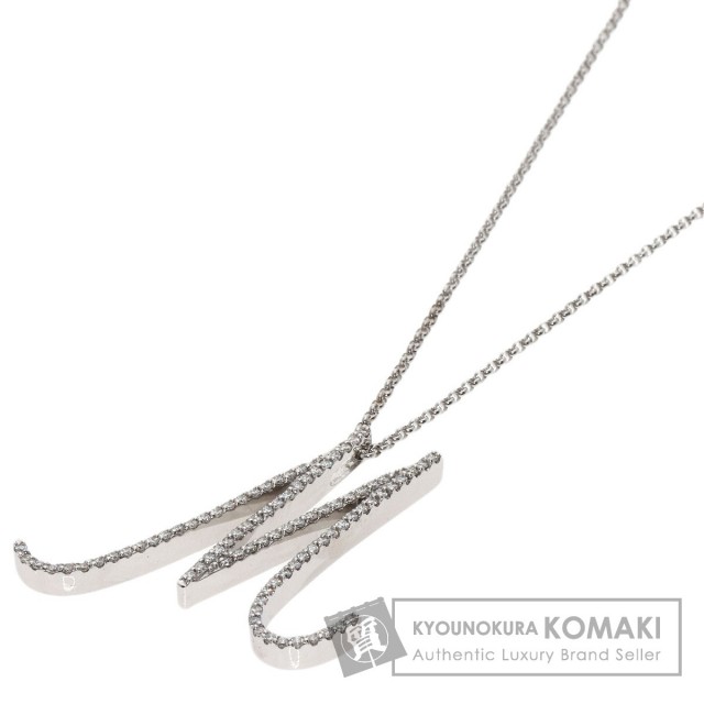Ponte Vecchio ポンテヴェキオ イニシャルM ダイヤモンド ネックレス  