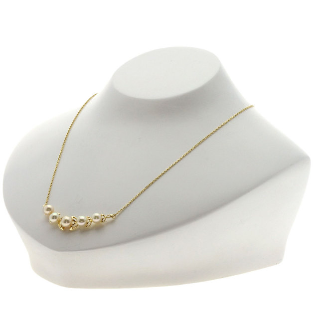 K14 ゴールド ネックレス アコヤパール 引き絞り 6.5～7mm 【1-0121794】 