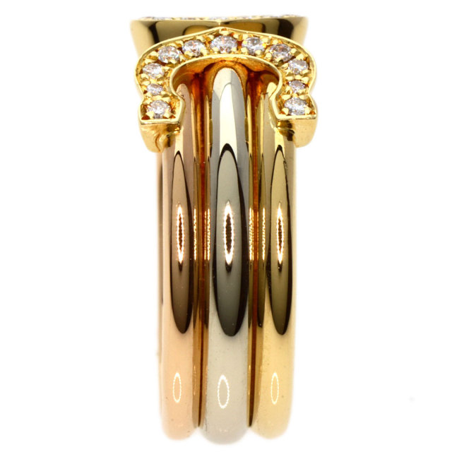 カルティエ Cartier C2リング k18WG ダイヤモンド 49号（9号） Cartier カルティエ 2Cリング ダイヤモンド C2リング ドゥーブル
