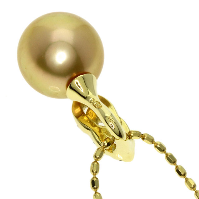 18Kゴールド パール ダイヤモンド ネックレス 関税送料込 ネックレス レディース 18k ゴールド k18 金属アレルギー対応 18