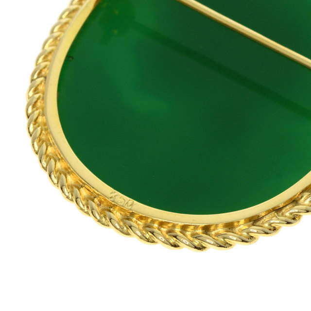 ストーンカメオ ブローチ K18イエローゴールド 11.54g レディース 