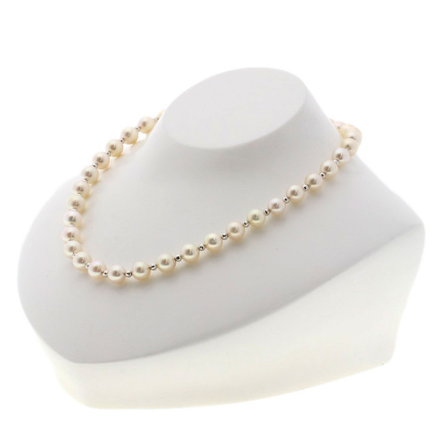 K18WG&アコヤパールのネックレス くわしい 