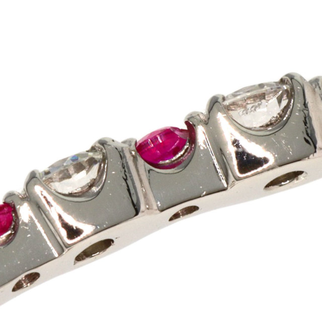 0.65ct ダイヤモンド ルビー ブレスレット プラチナPT850 7g
