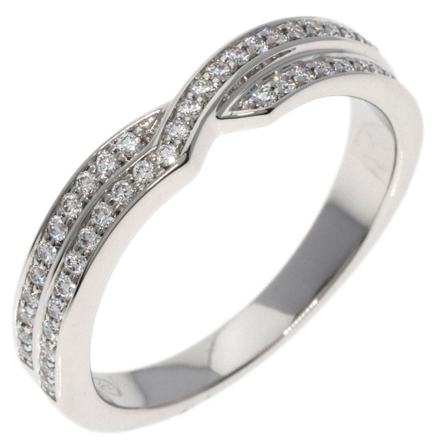 ハリーウィンストン トリストツーロウバンドダイヤリング#9.5近辺  