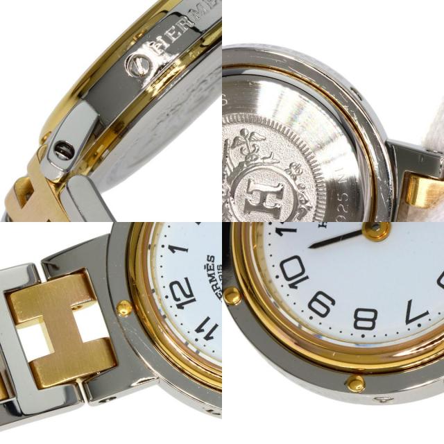 エルメス HERMES レディース 時計 動作確認済　本物保証 clipper HERMES エルメス クリッパー クラシック 腕時計 CP1.320 シェル