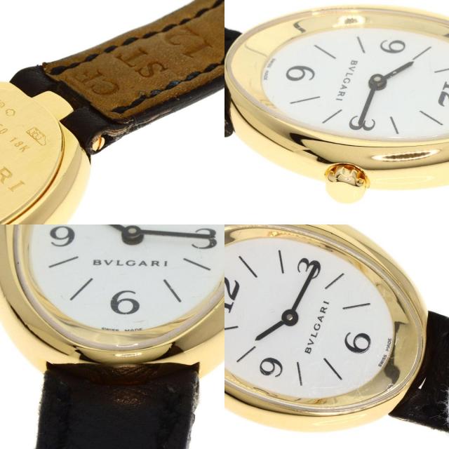 BVLGARI ブルガリ OV32G オーバル 腕時計 K18イエローゴールド/革 