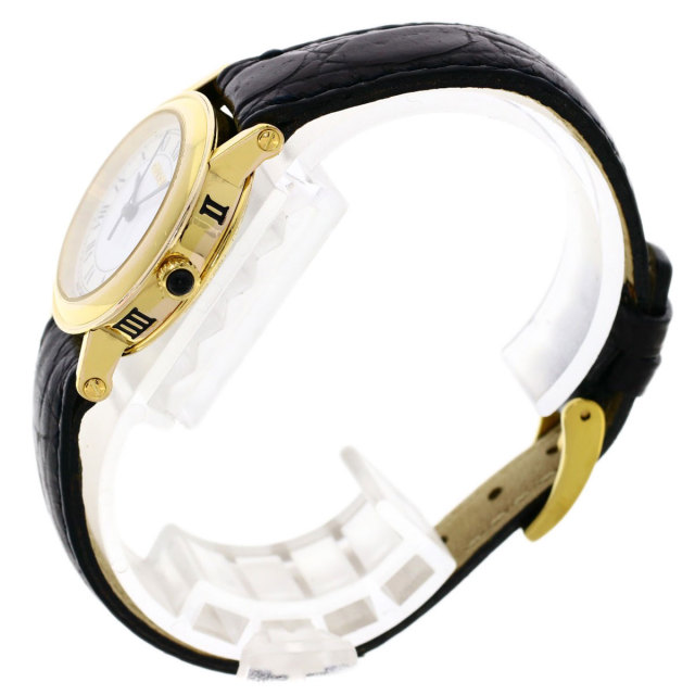 GUCCI グッチ 7200L ラウンドフェイス 腕時計 GP/革 レディース  