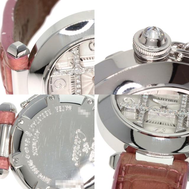 CARTIER カルティエ WJ108156 パシャ 32mm ダイヤグリット 腕時計 OH済 
