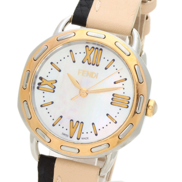 FENDI フェンディ 80200M セレリア 腕時計 ステンレススチール/革/GP  