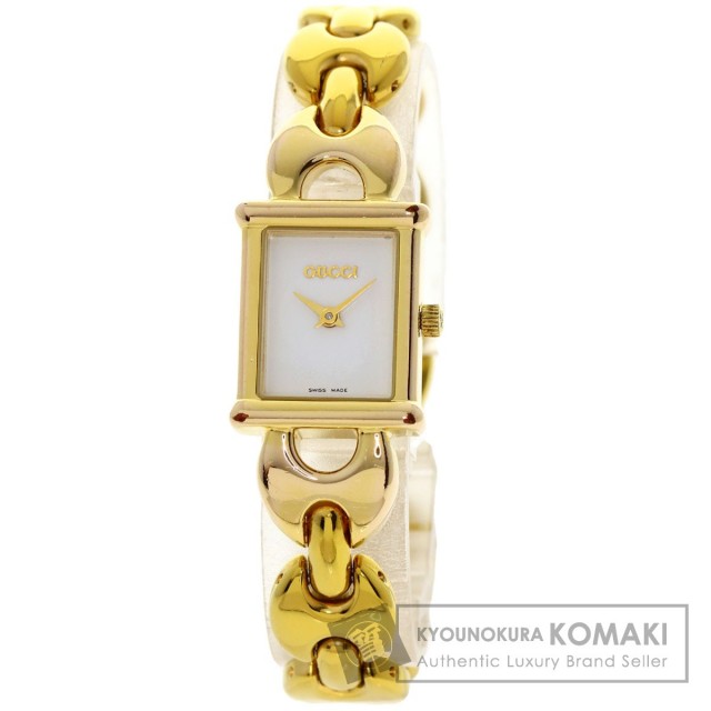 GUCCI グッチ 1800L スクエアフェイス 腕時計 GP/GP レディース 