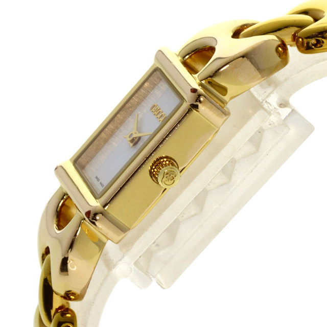 GUCCI グッチ 1800L スクエアフェイス 腕時計 GP/GP レディース 