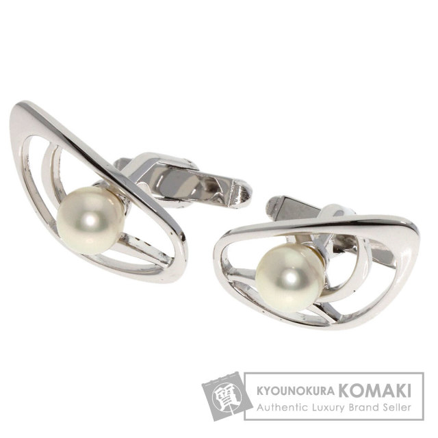MIKIMOTO ミキモト パール 真珠 カフス シルバー メンズ ブランド京の  