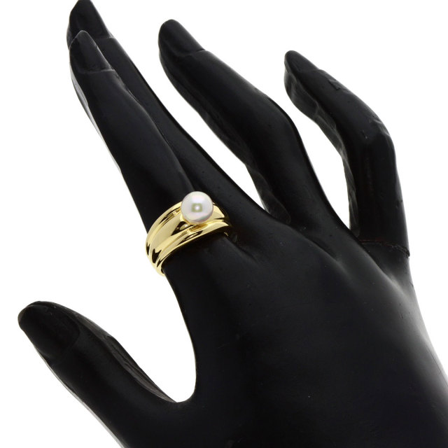 MIKIMOTO ミキモト パール 真珠 リング・指輪 K18イエローゴールド 