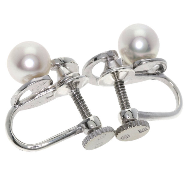 MIKIMOTO ミキモト パール 真珠 イヤリング シルバー レディース