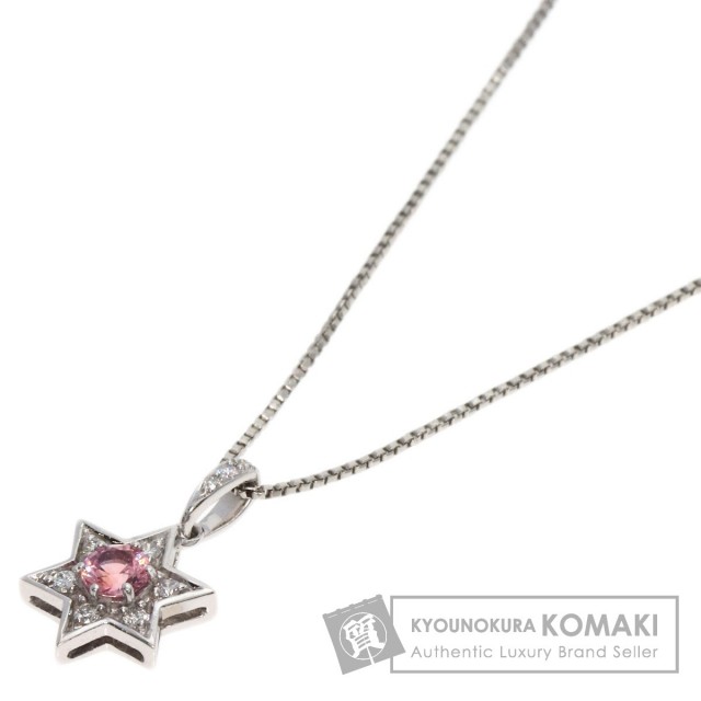 0.2ct ダイヤモンド ネックレス プラチナPT850/K18WG 3.4g レディース