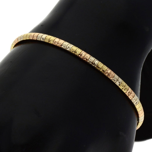 スリーカラー ブレスレット K18ホワイトゴールド/K18YG/K18PG 10.6g  