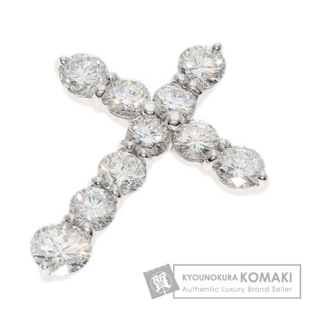 3.033ct ダイヤモンド クロスモチーフ ペンダントトップ プラチナPT900