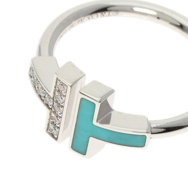 TIFFANY&Co. ティファニー Tワイヤー ターコイズ ダイヤモンド リング
