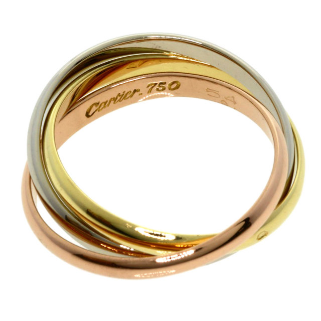 CARTIER カルティエ トリニティ SM #54 リング・指輪 K18ホワイト 