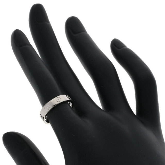 カルティエ　Cartier ホワイトゴールド ミニラブリング 49 1Pダイヤ CARTIER カルティエ ミニラブリング 1P ダイヤモンド #49 リング・指輪