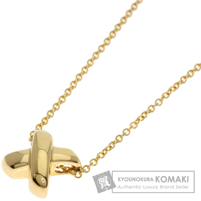 TIFFANY&Co. ティファニー シグネチャークロス ネックレス K18イエロー 