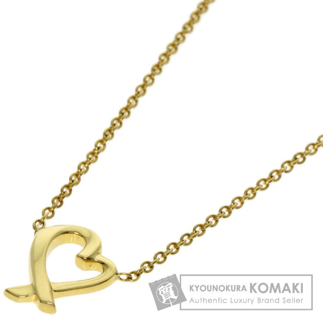 TIFFANY&Co. ティファニー ラビングハート ネックレス K18イエロー  